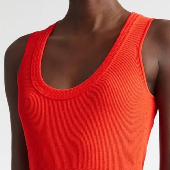 St. John Dresses & Skirts - St. John Collection Tank Dress Scoop Neck Ribbed Knit Bright Ruby Red Long Sz Lg